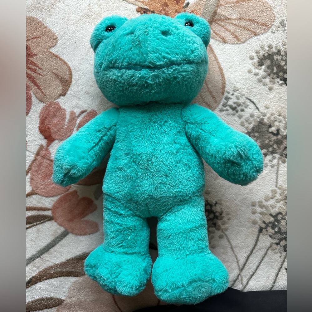 Build a Bear Toadally Teal Frog 16” Plush BABW Spring 2022 Retired Rare